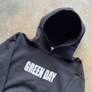 VTG 2000s Green Day American Idiot Graphic Hoodie Black Men's Size Medium